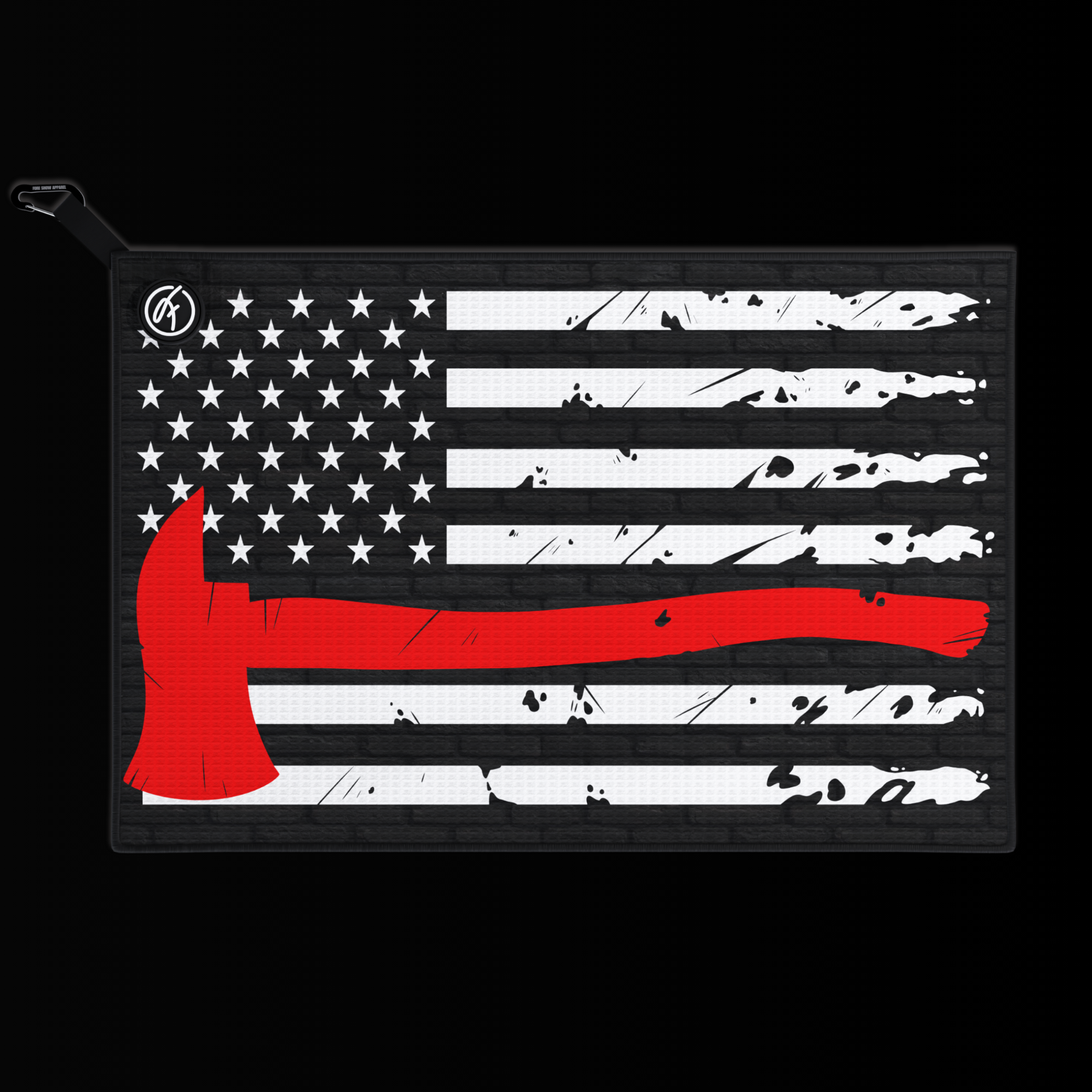 THIN RED LINE MAGNETIC GOLF TOWEL