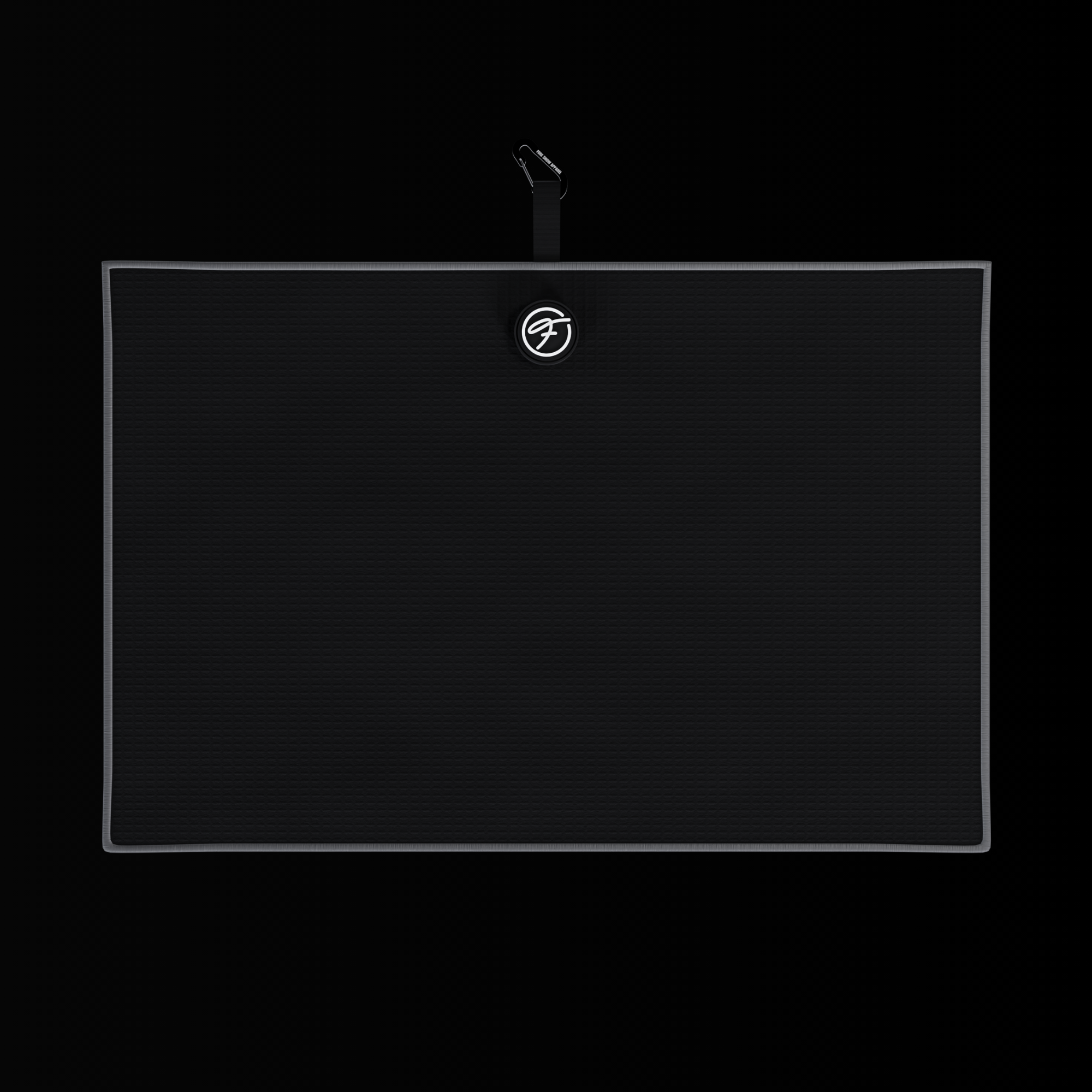 Black Magnetic Golf Towel