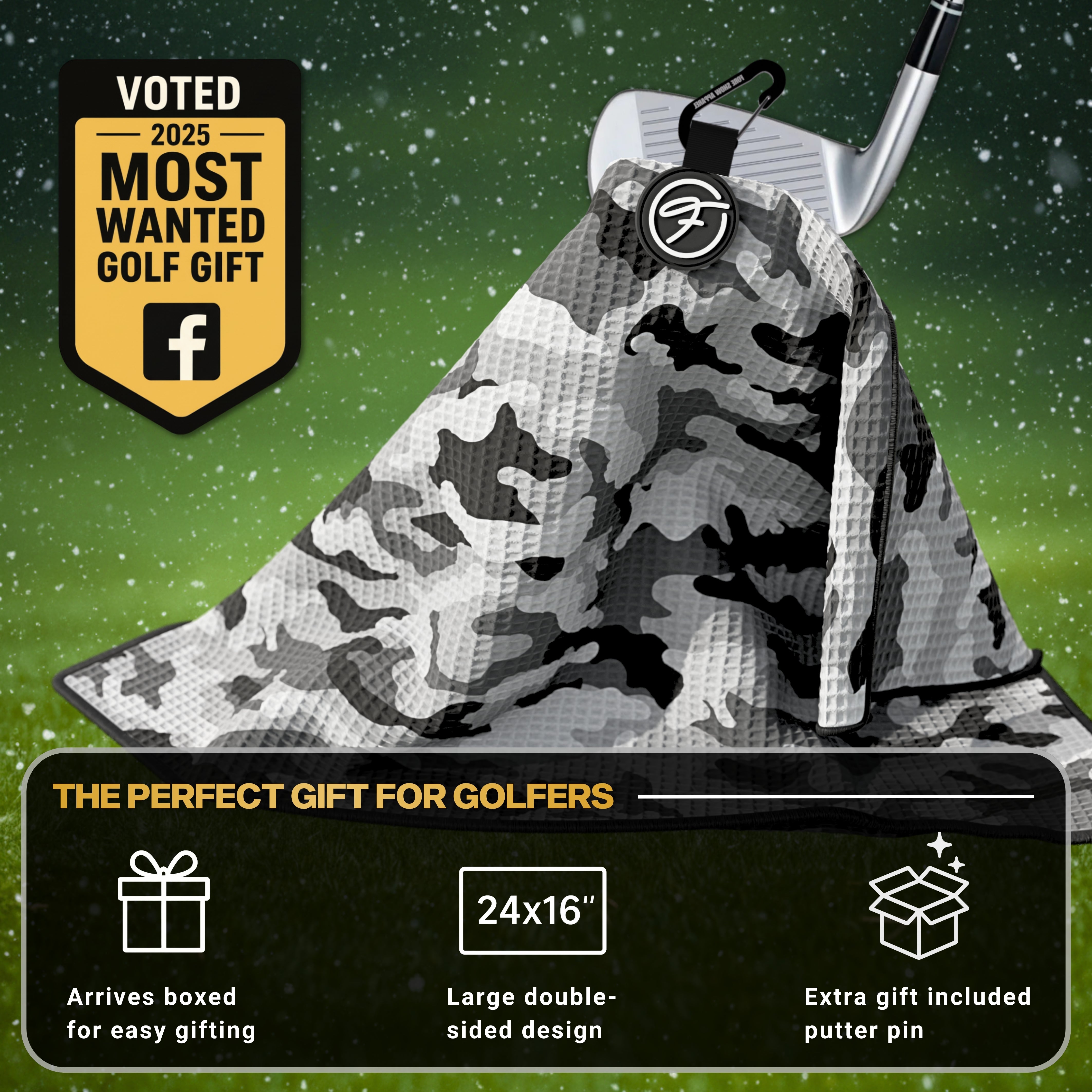 Camo Magnetic Golf Towel