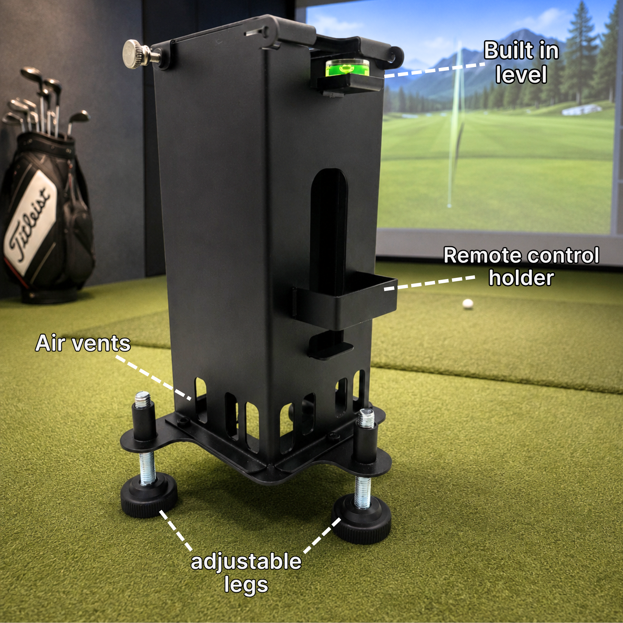 Square Golf Launch Monitor Metal Case