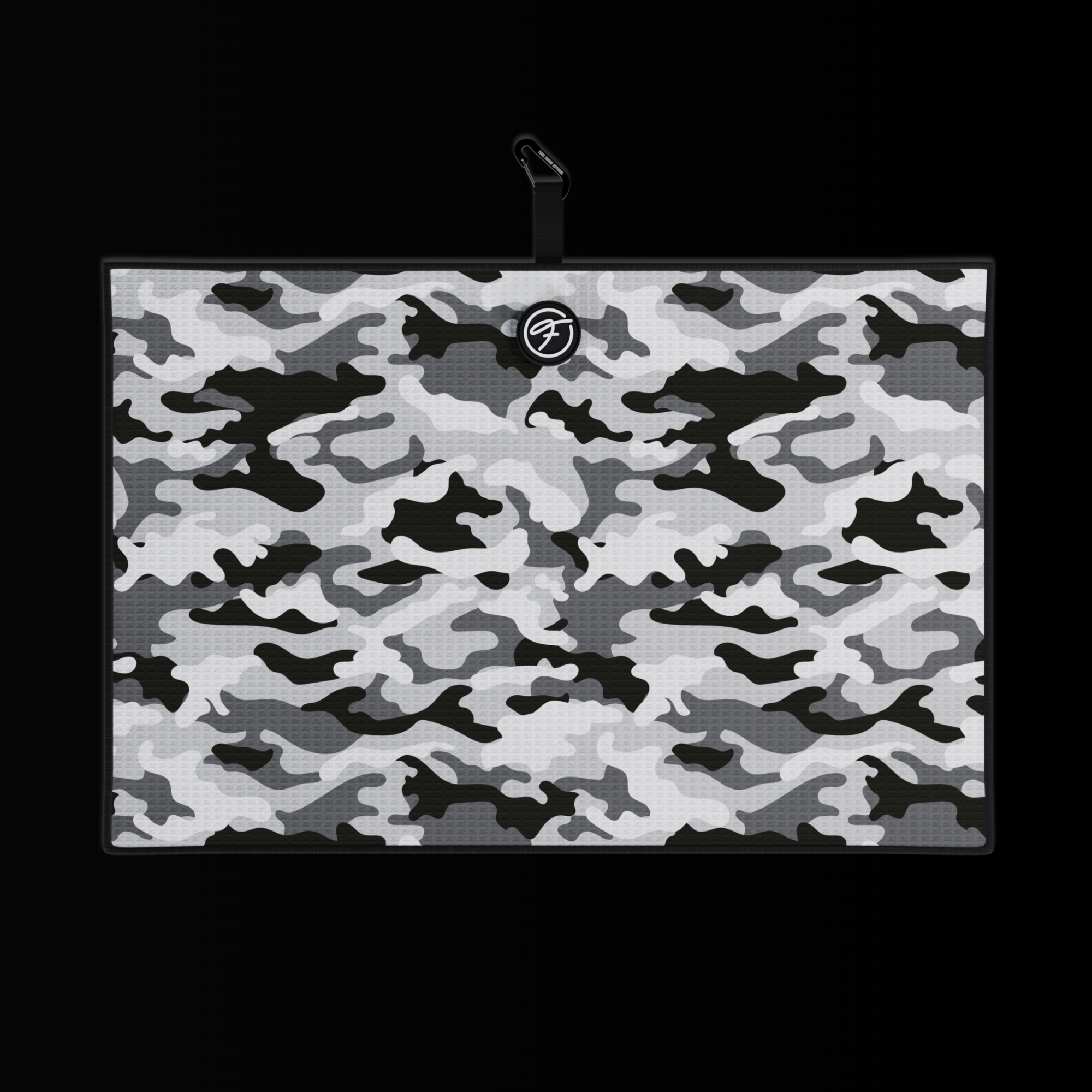 White Camo Magnetic Golf Towel