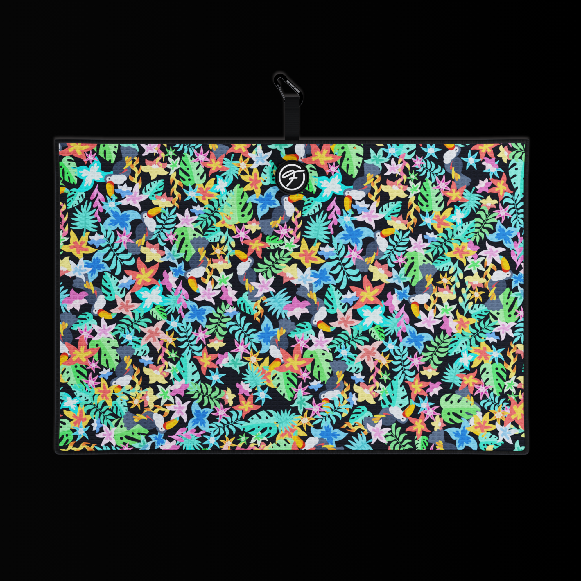 FLORAL MAGNETIC GOLF TOWEL