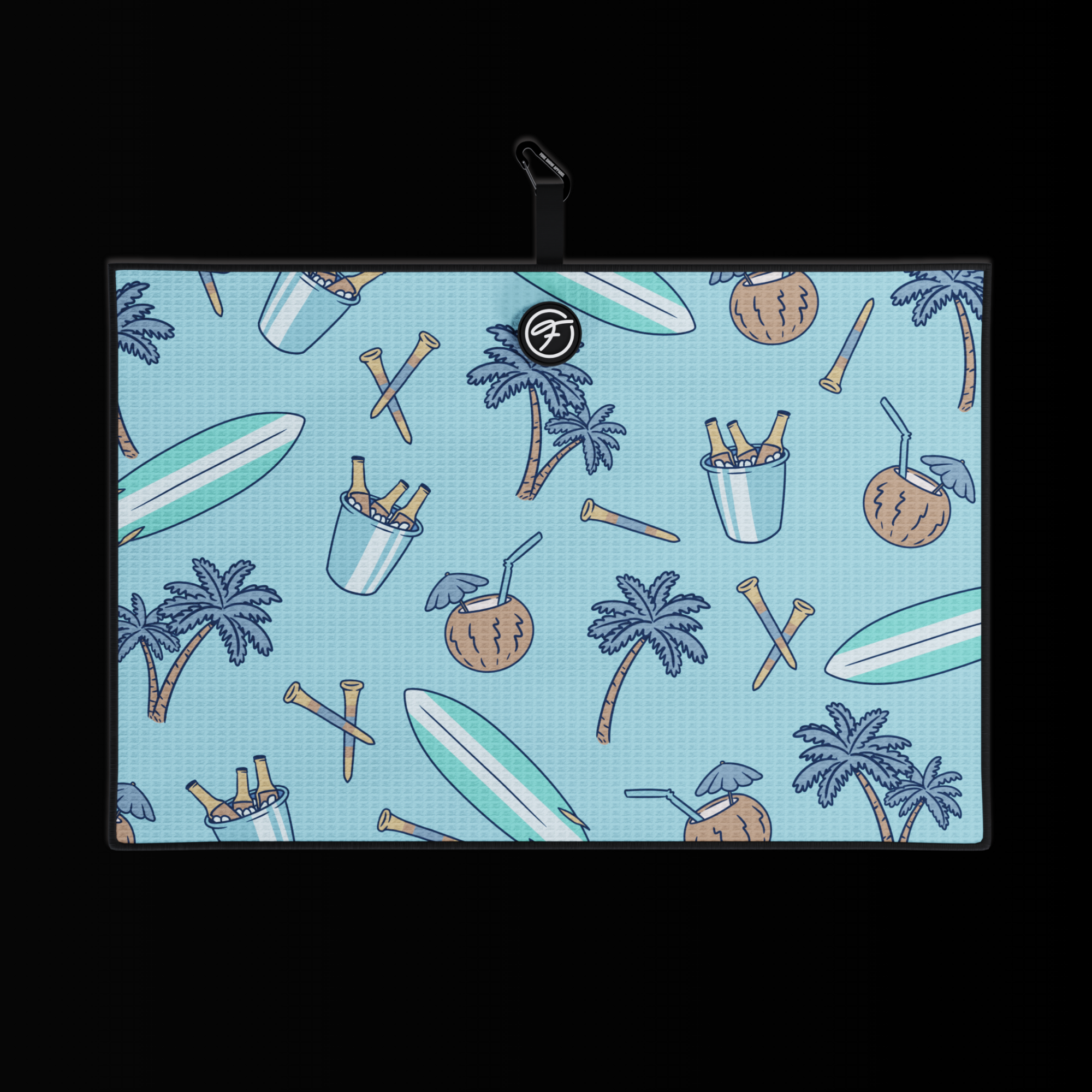 TROPICAL MAGNETIC GOLF TOWEL