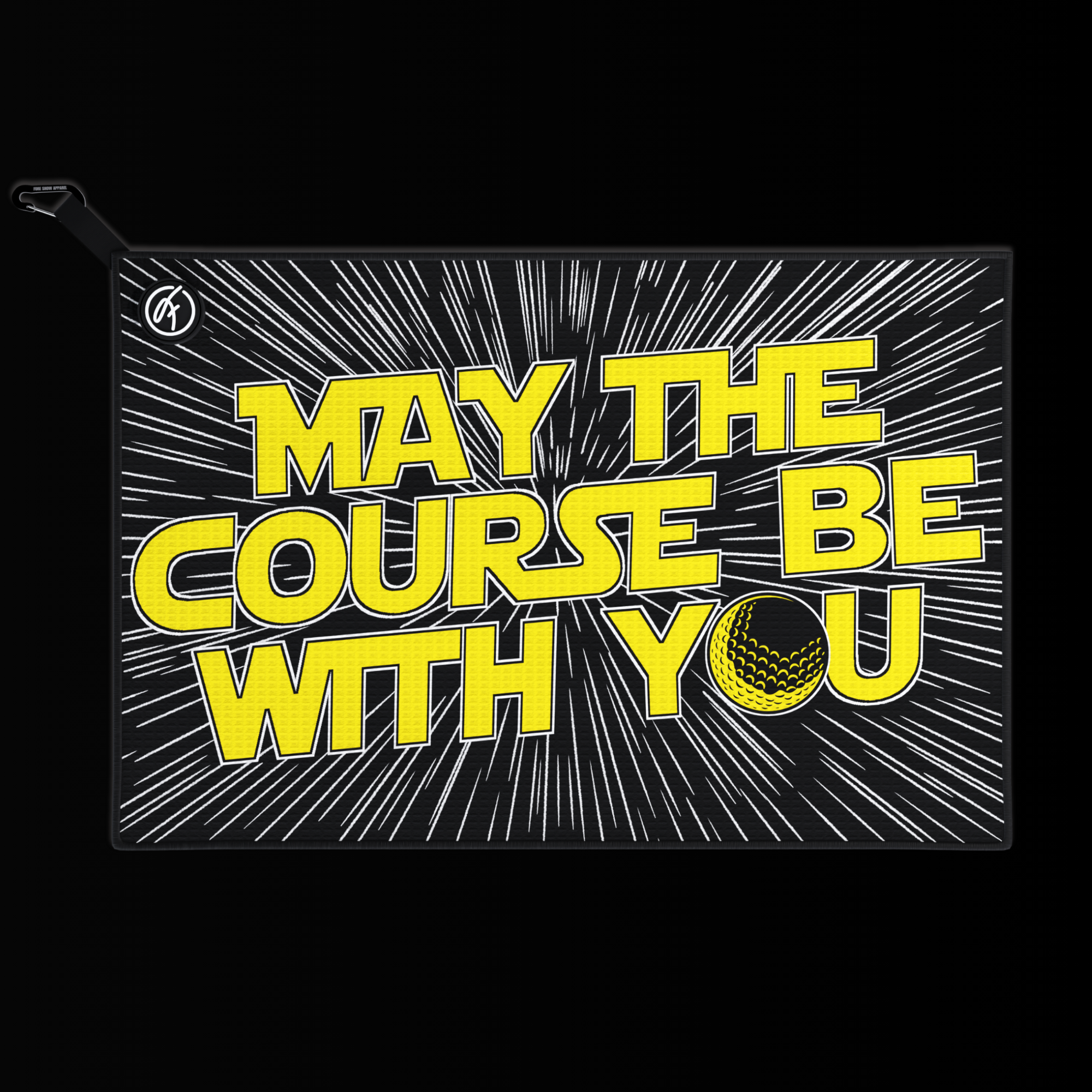 MAY THE COURSE MAGNETIC GOLF TOWEL