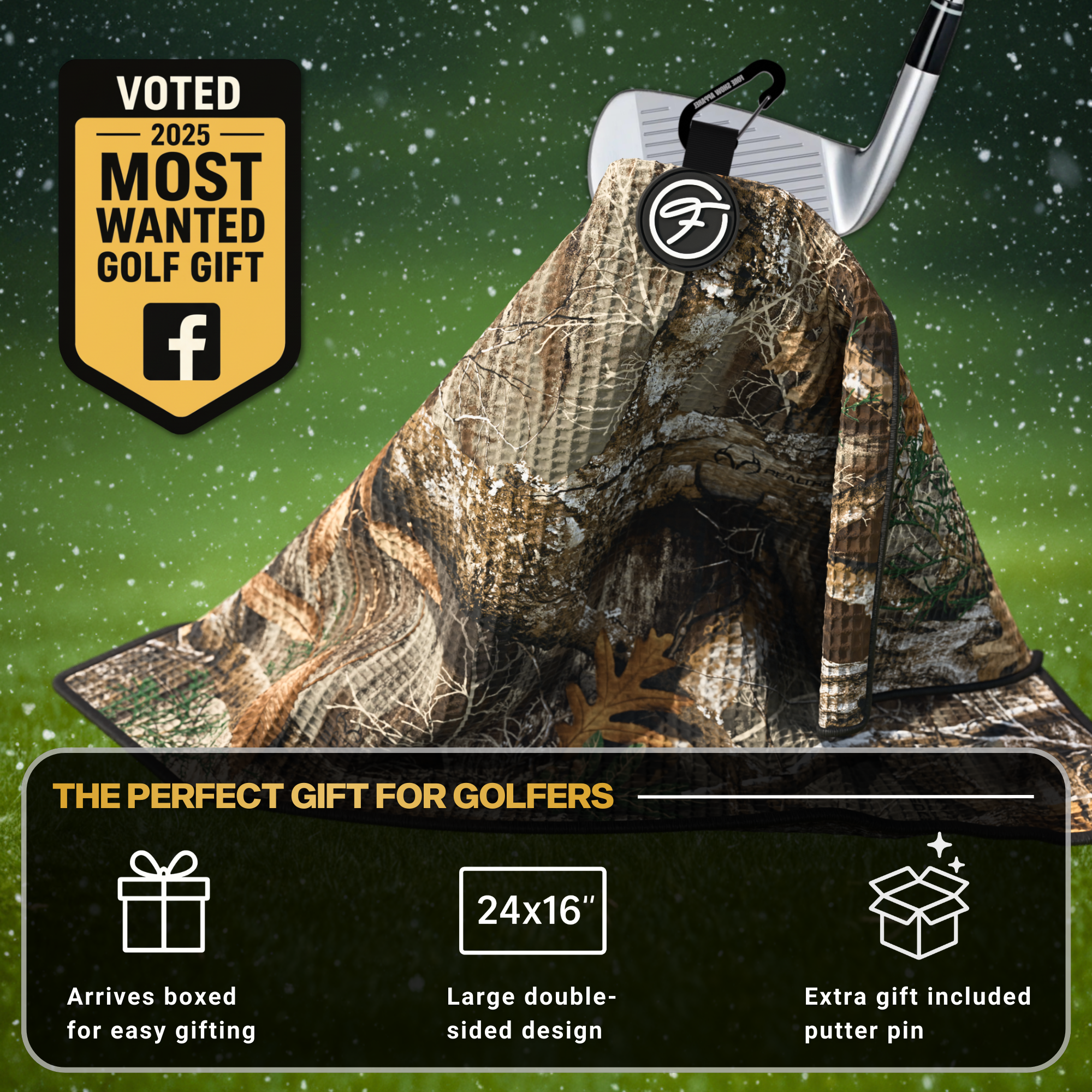 Camo Magnetic Golf Towel