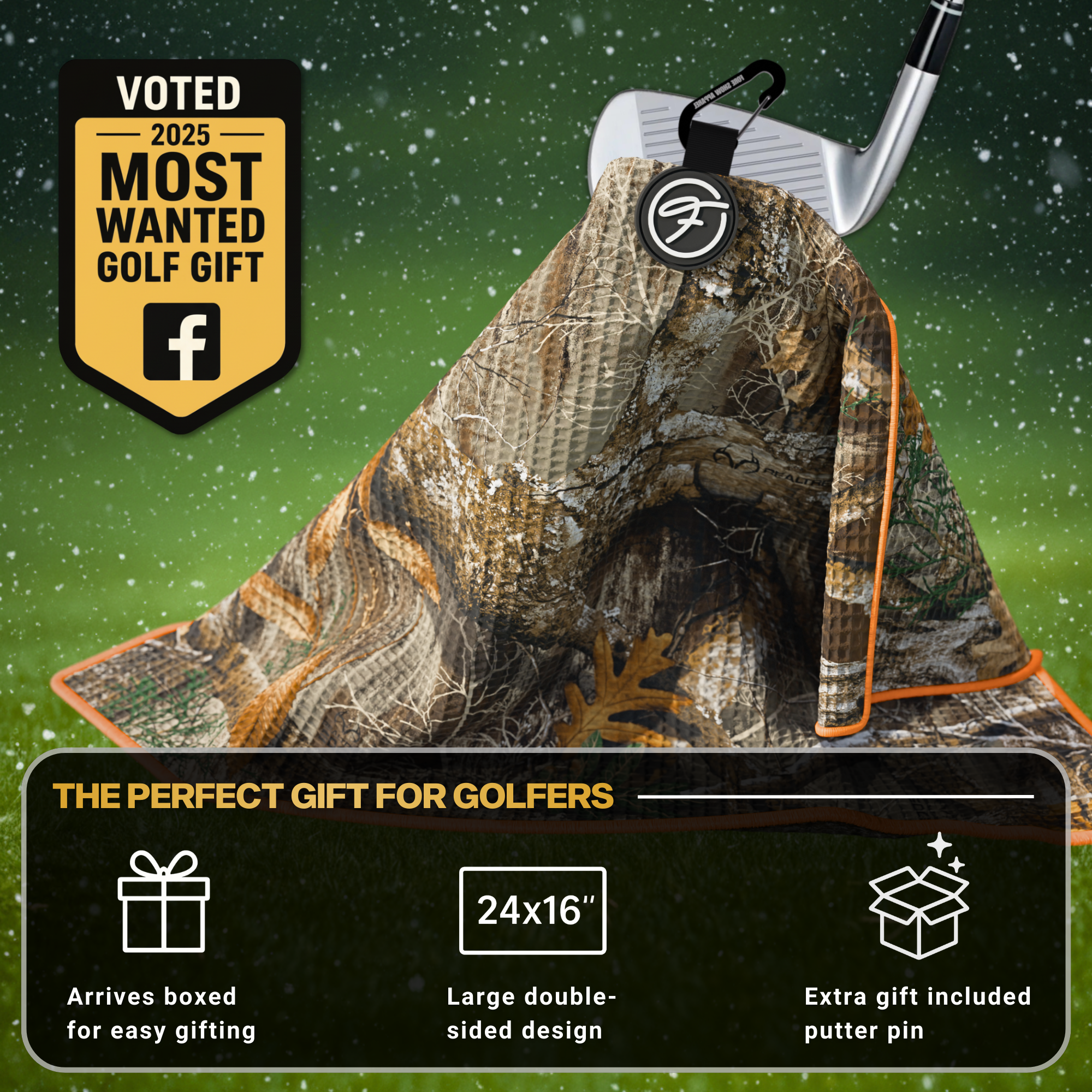 Camo Magnetic Golf Towel