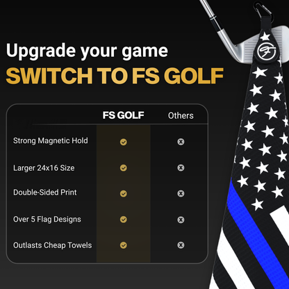 FLAG MAGNETIC GOLF TOWELS