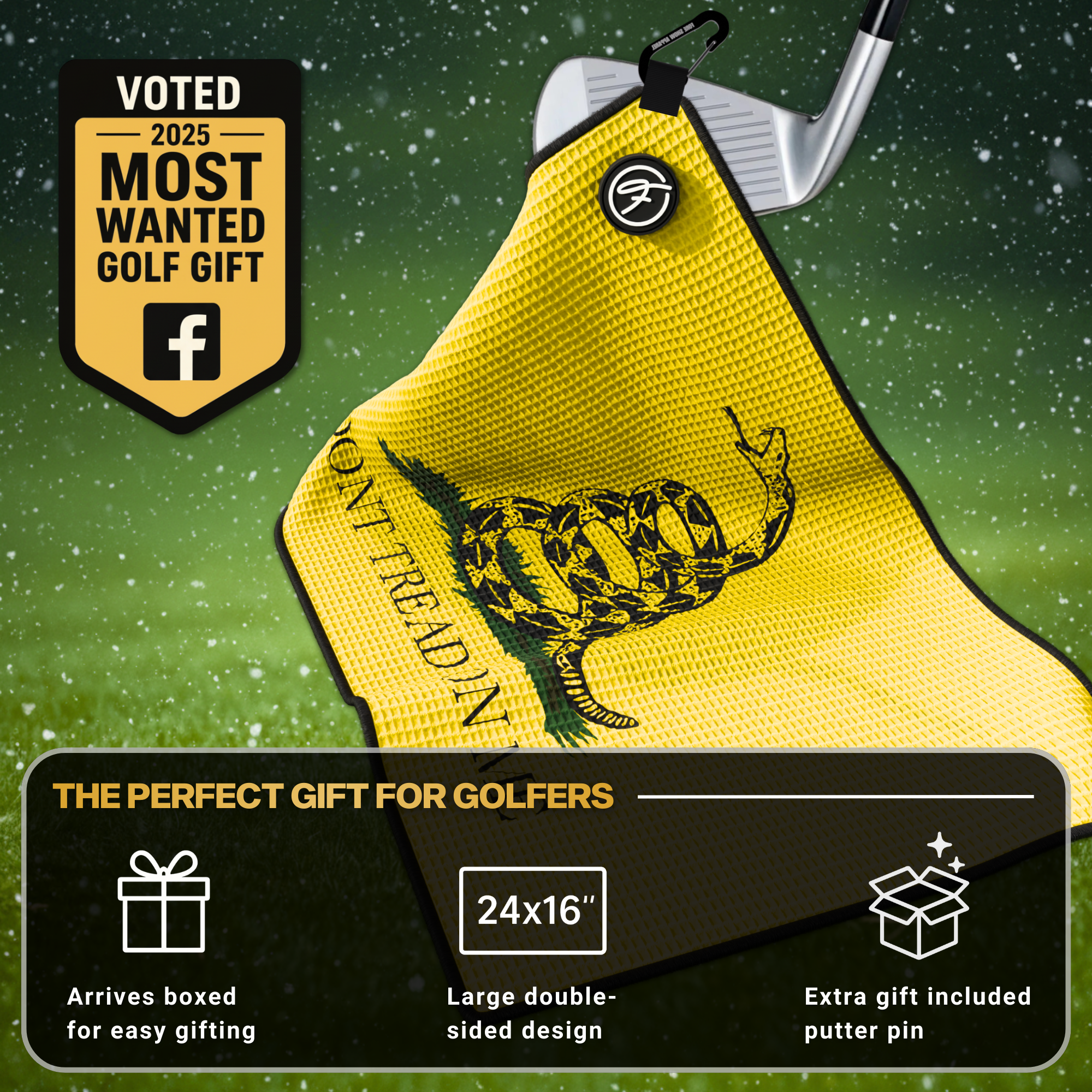 FLAG MAGNETIC GOLF TOWELS